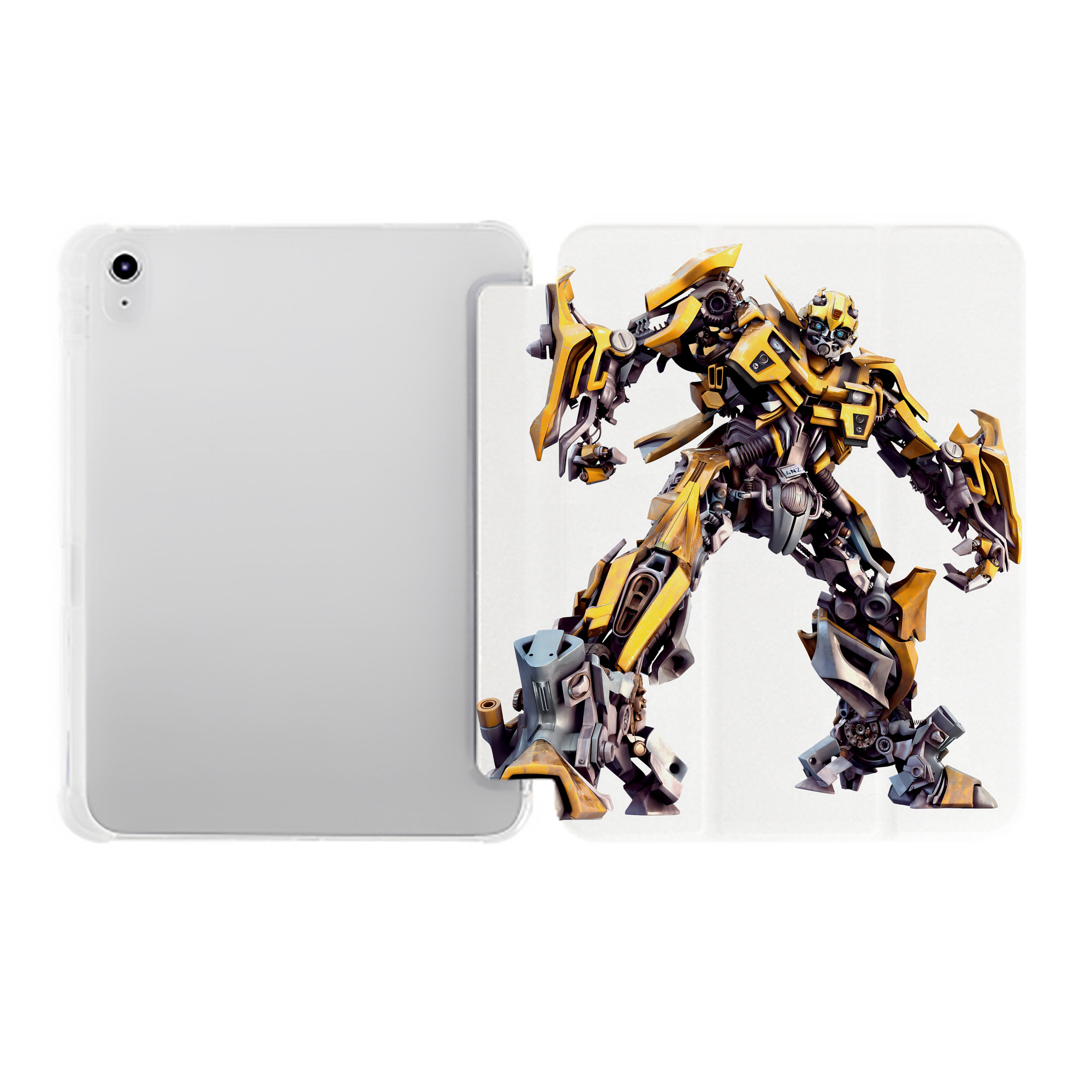 （画像用） Transformers トランスフォーマー IPad ケース ペン収納付き 三つ折りスタンド PUレザー×シリコン 対応機種9.5/10.5/10.9インチ